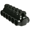 Asi 6 AWG Multi Tap Connector 6-2-0 AWG 6 Port, 600 Volt, Black Insulation AICD2-0-6